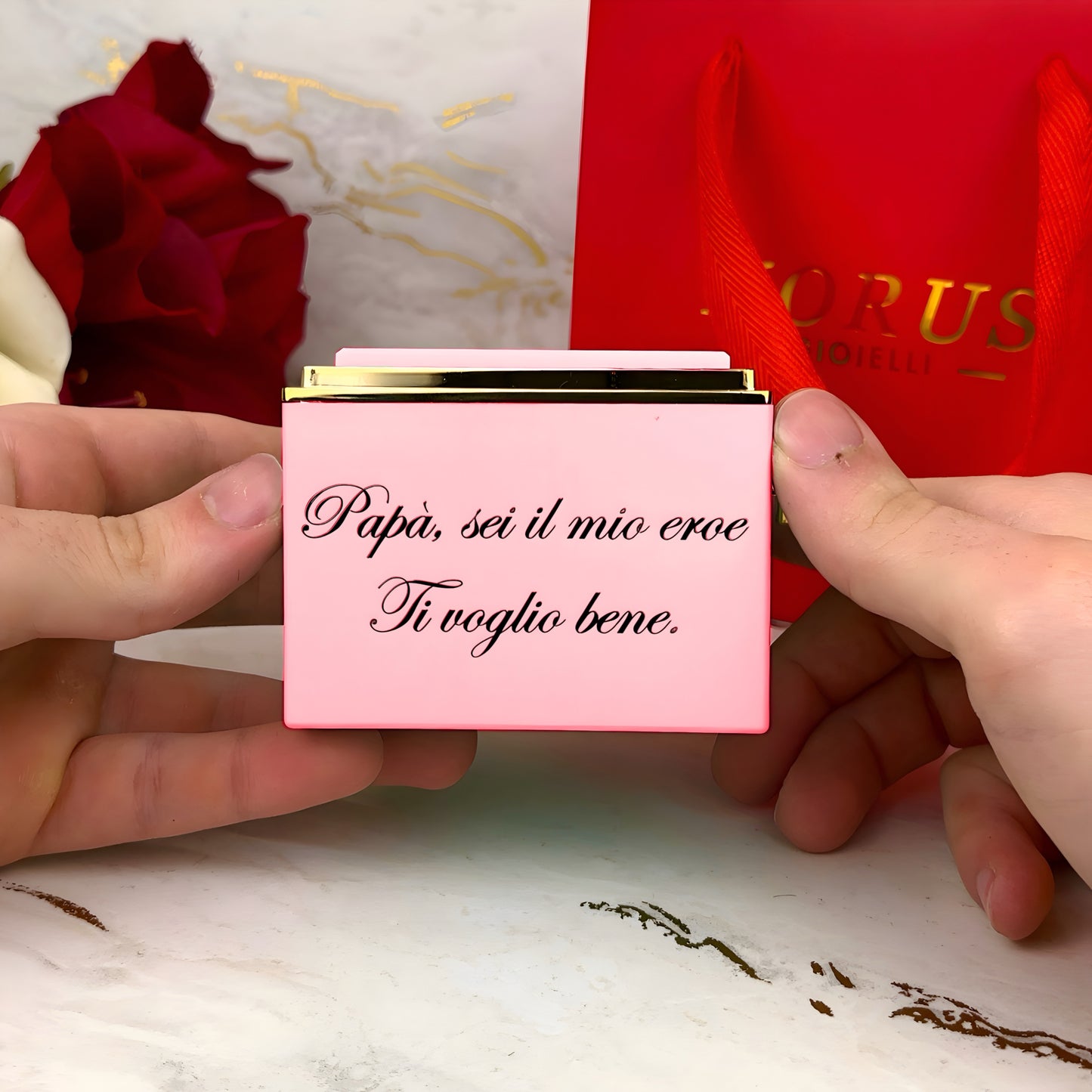 HORUS COFANETTO ROSA™ | Bracciale inciso
