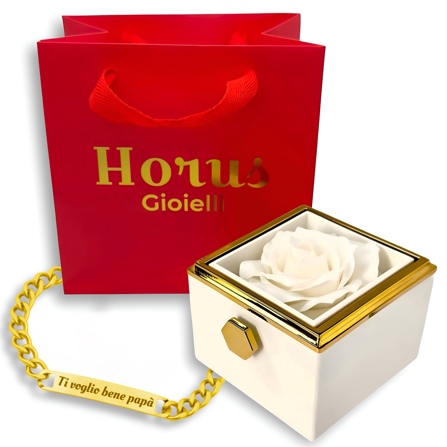 HORUS COFANETTO ROSA™ | Bracciale inciso