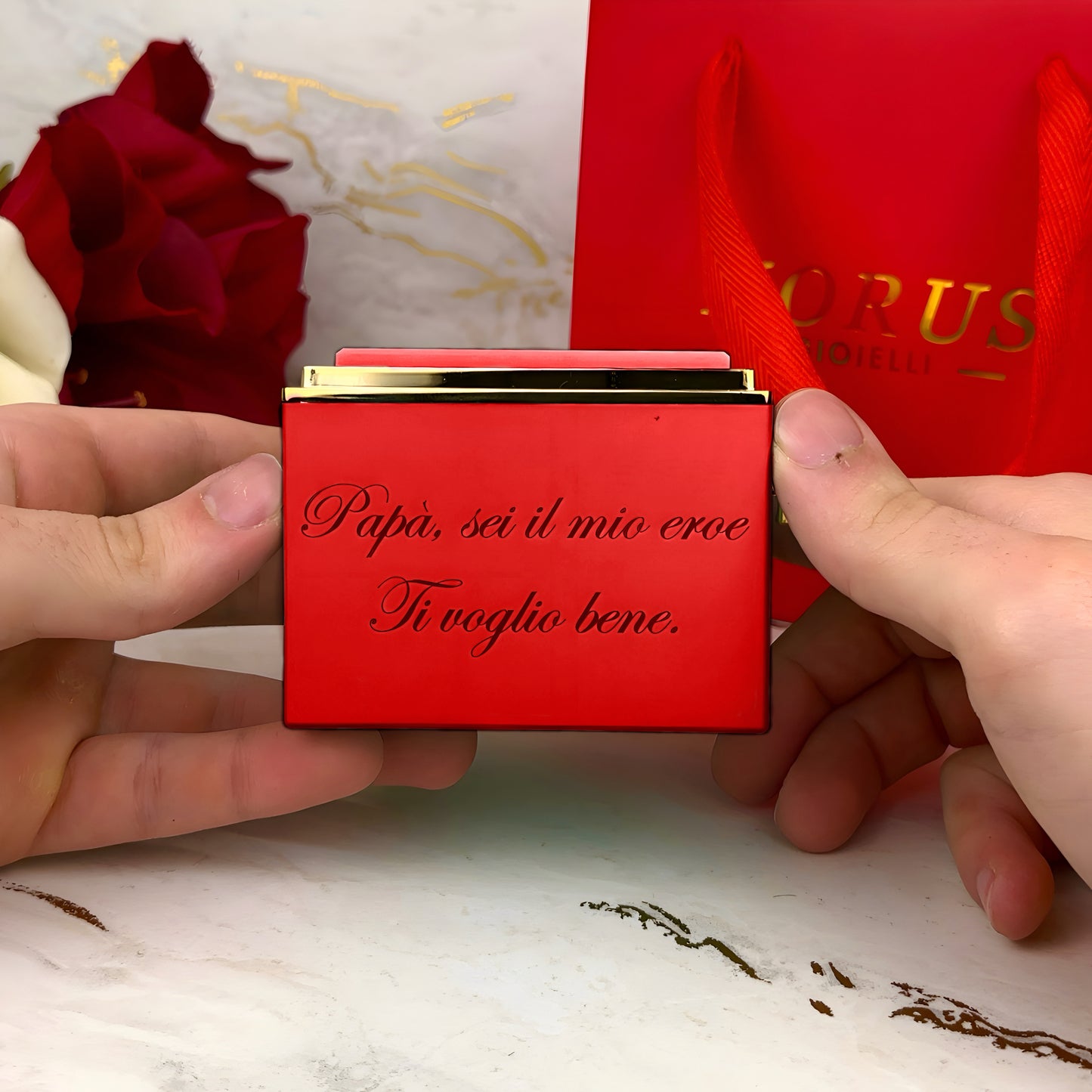 HORUS COFANETTO ROSA™ | Bracciale inciso