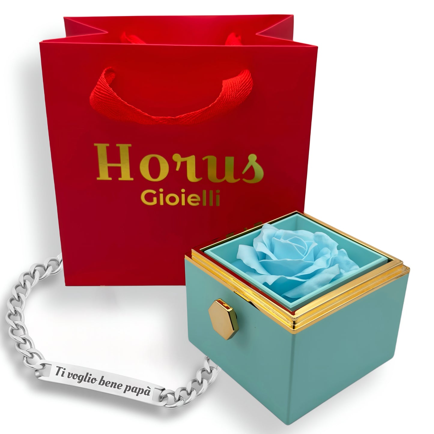 HORUS COFANETTO ROSA™ | Bracciale inciso