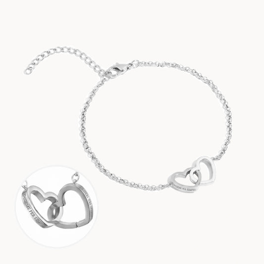 Bracciale cuori intrecciati
