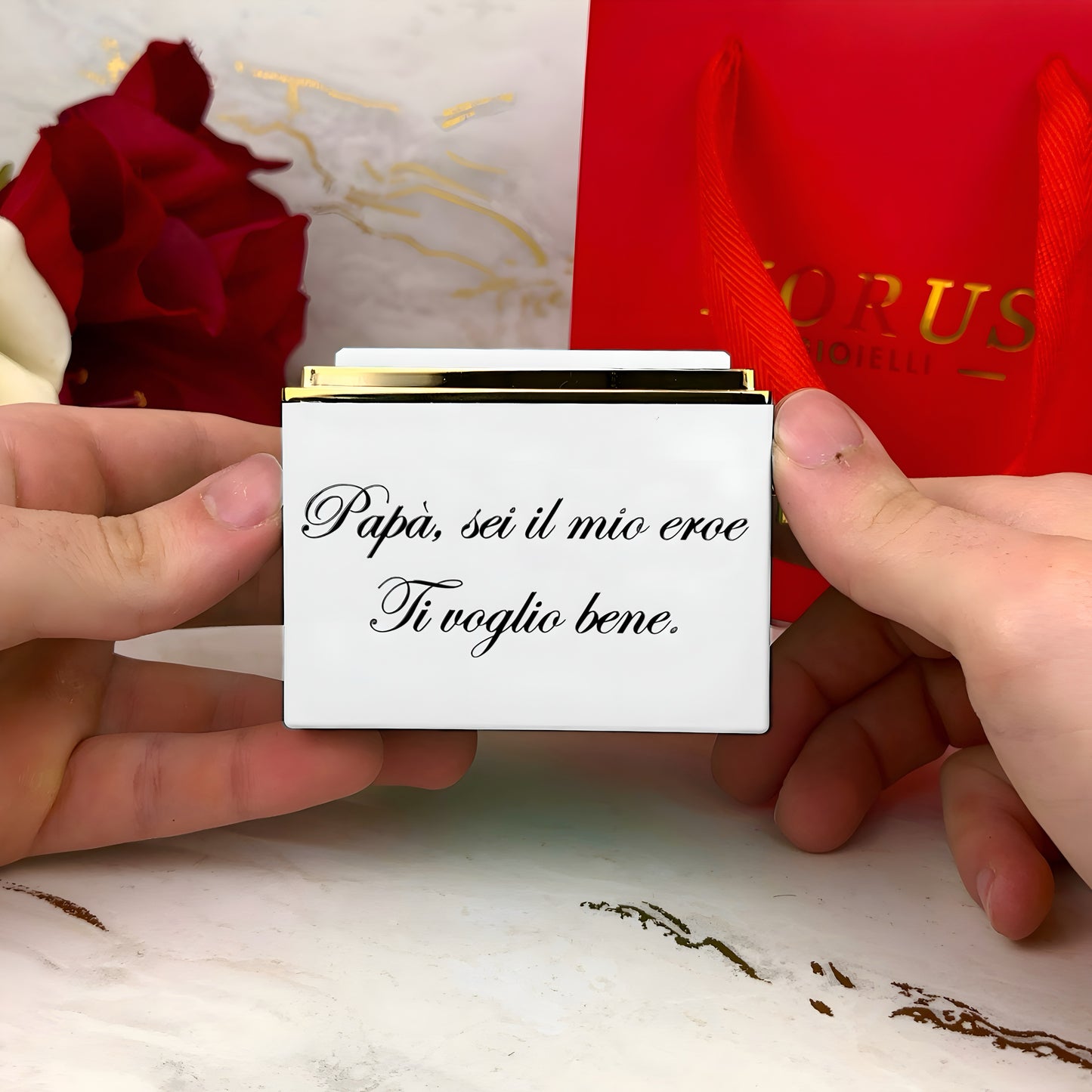 HORUS COFANETTO ROSA™ | Bracciale inciso