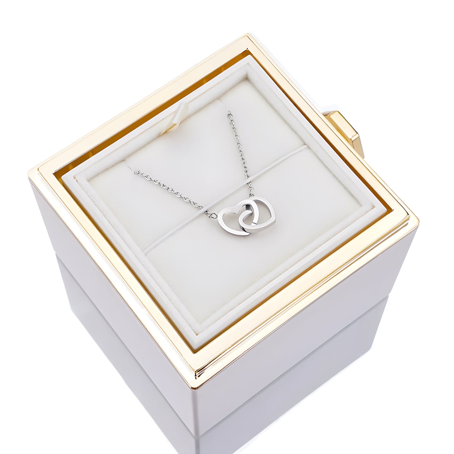 HORUS COFANETTO ROSA™ | Collana doppio cuore - Rosso / Oro 18K