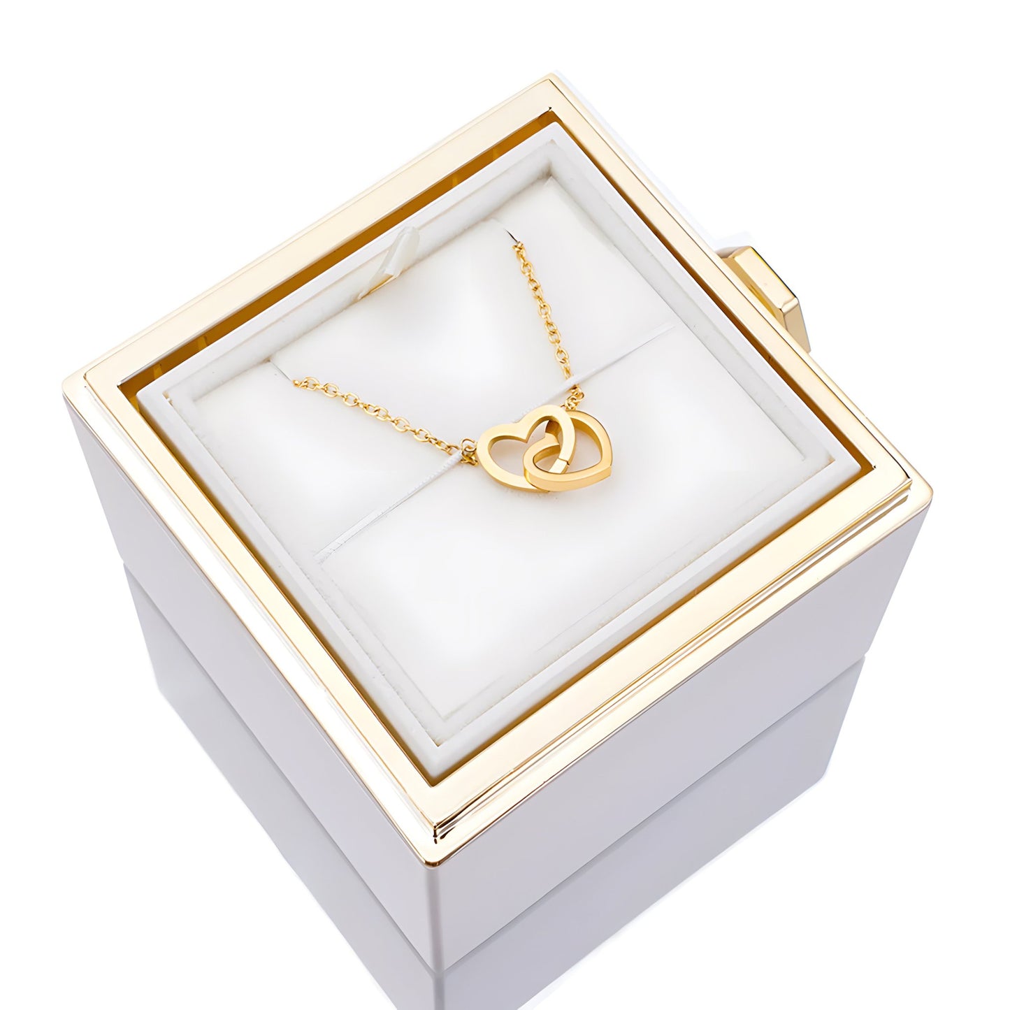 HORUS COFANETTO ROSA™ | Collana doppio cuore - Rosso / Oro 18K