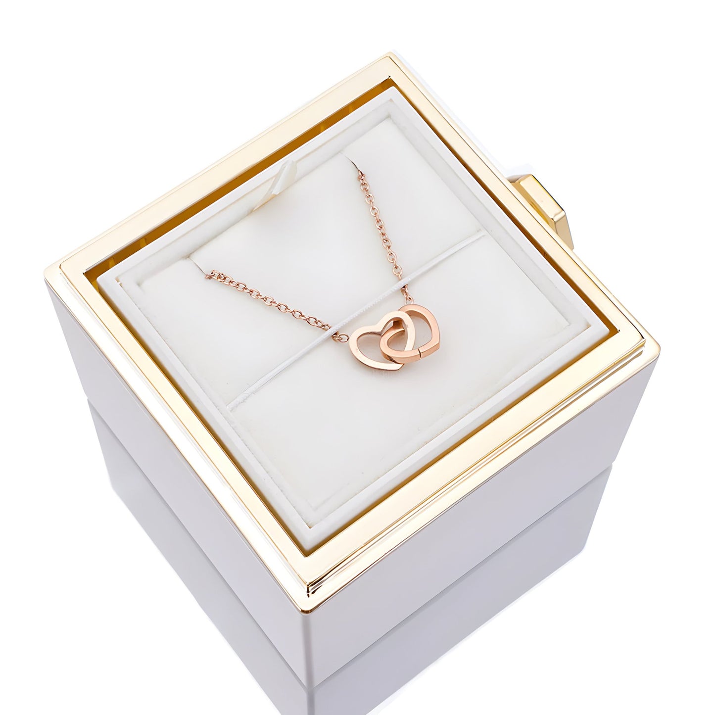 HORUS COFANETTO ROSA™ | Collana doppio cuore - Rosso / Oro 18K