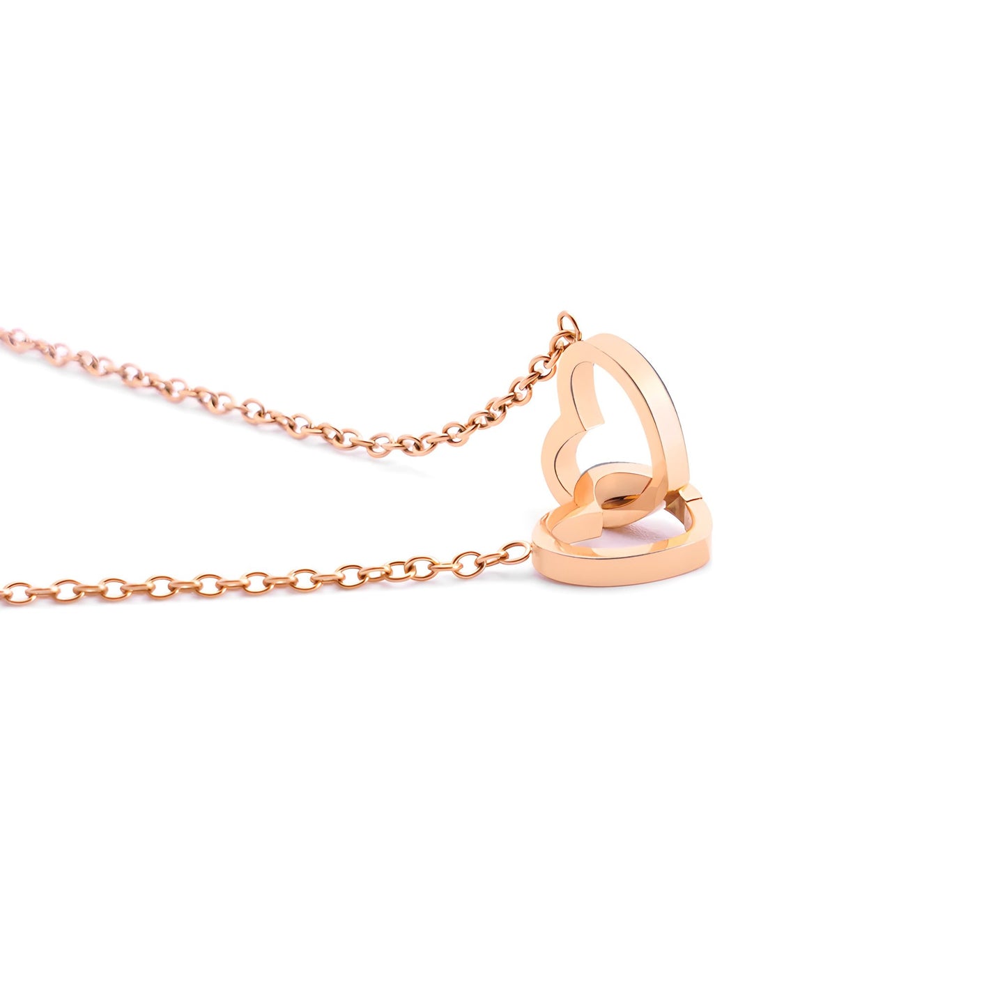 HORUS COFANETTO ROSA™ | Collana doppio cuore - Rosso / Oro 18K