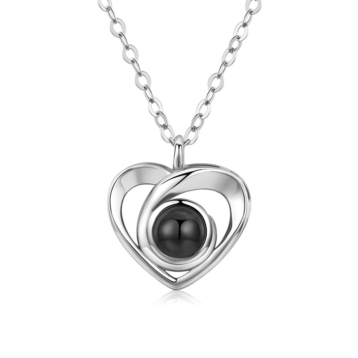 HORUS MOMENTS™ | Collana Cuore con Microfoto - Argento