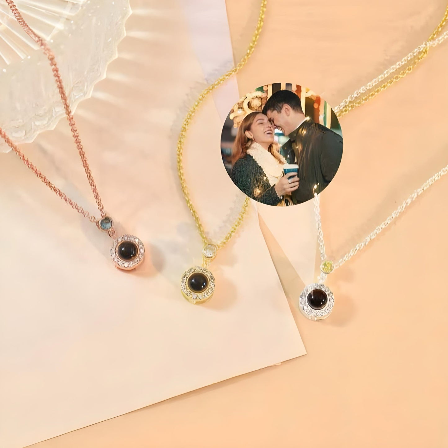 HORUS MOMENTS™ | Collana occhio zirconato con Microfoto - Argento