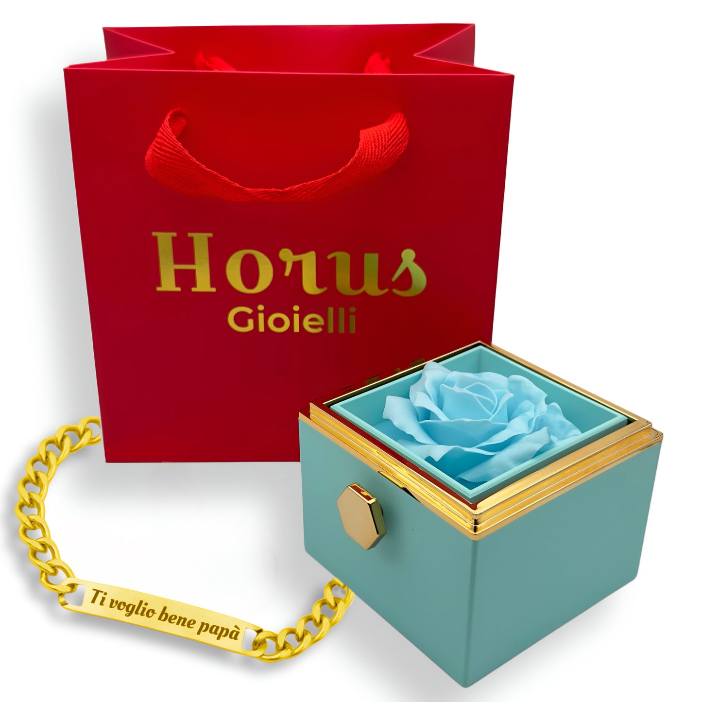 HORUS COFANETTO ROSA™ | Bracciale inciso