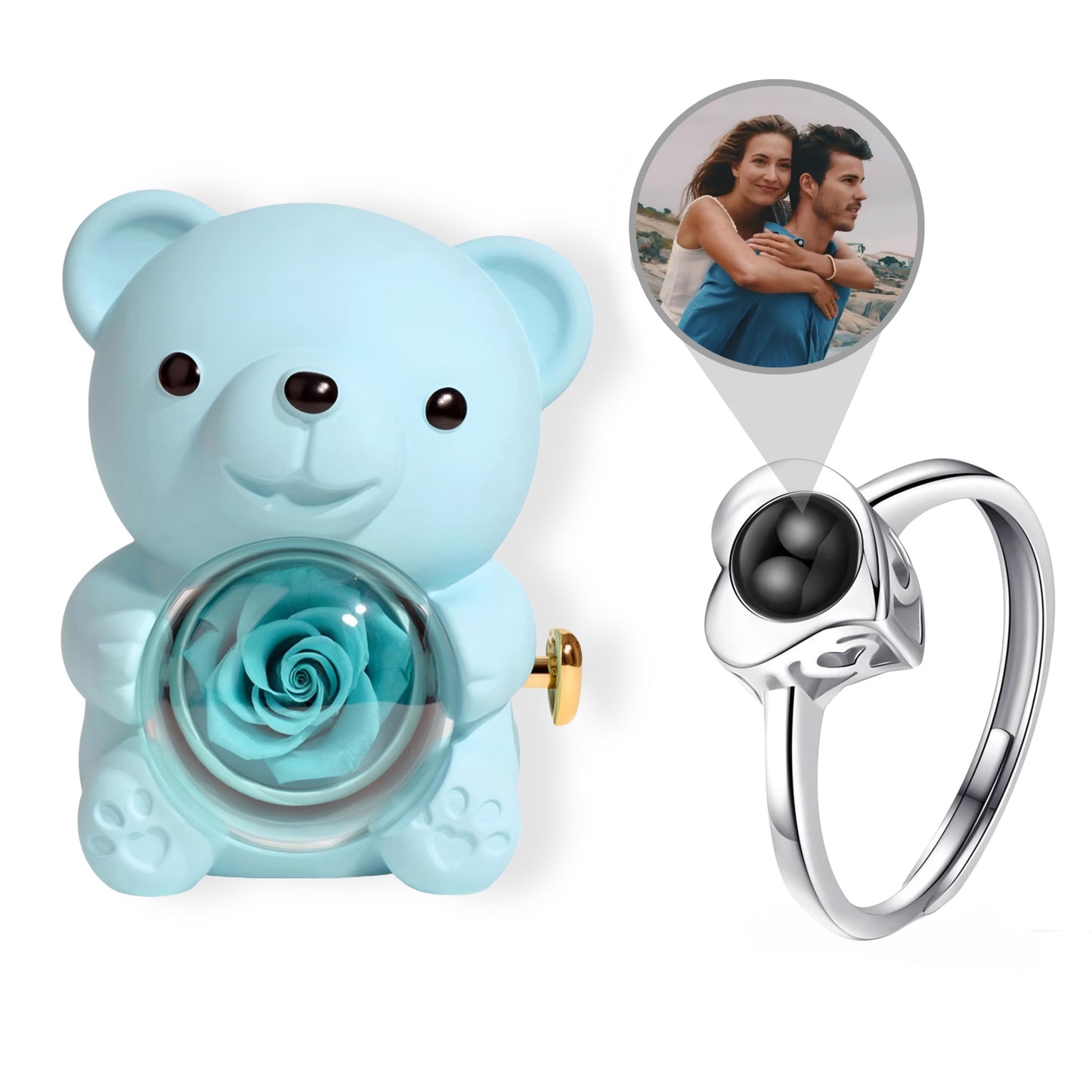 BOX ORSO ETERNO™ | Anello "Cuore Riflesso" con Microfoto
