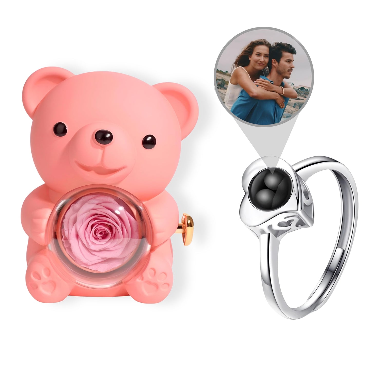 BOX ORSO ETERNO™ | Anello "Cuore Riflesso" con Microfoto