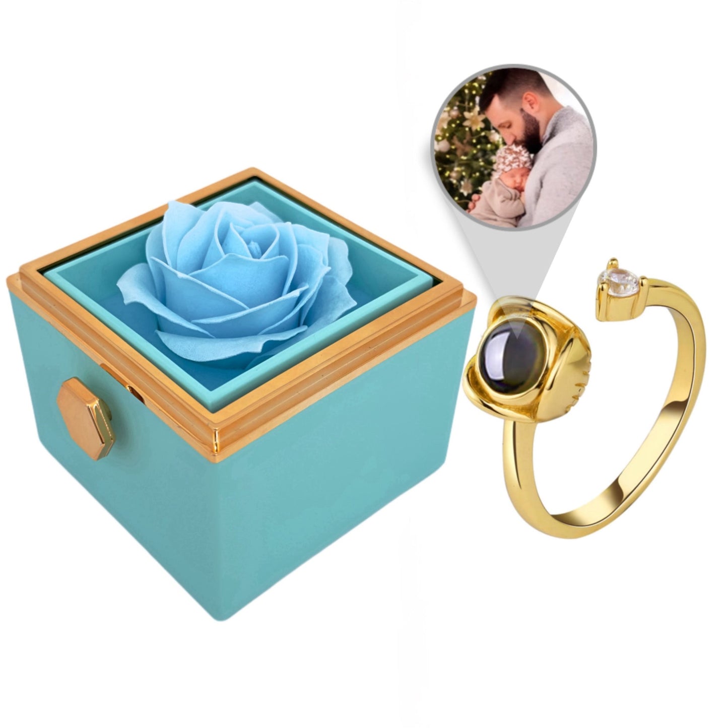 BOX ROSA ETERNA™ | Anello Riflesso con Microfoto