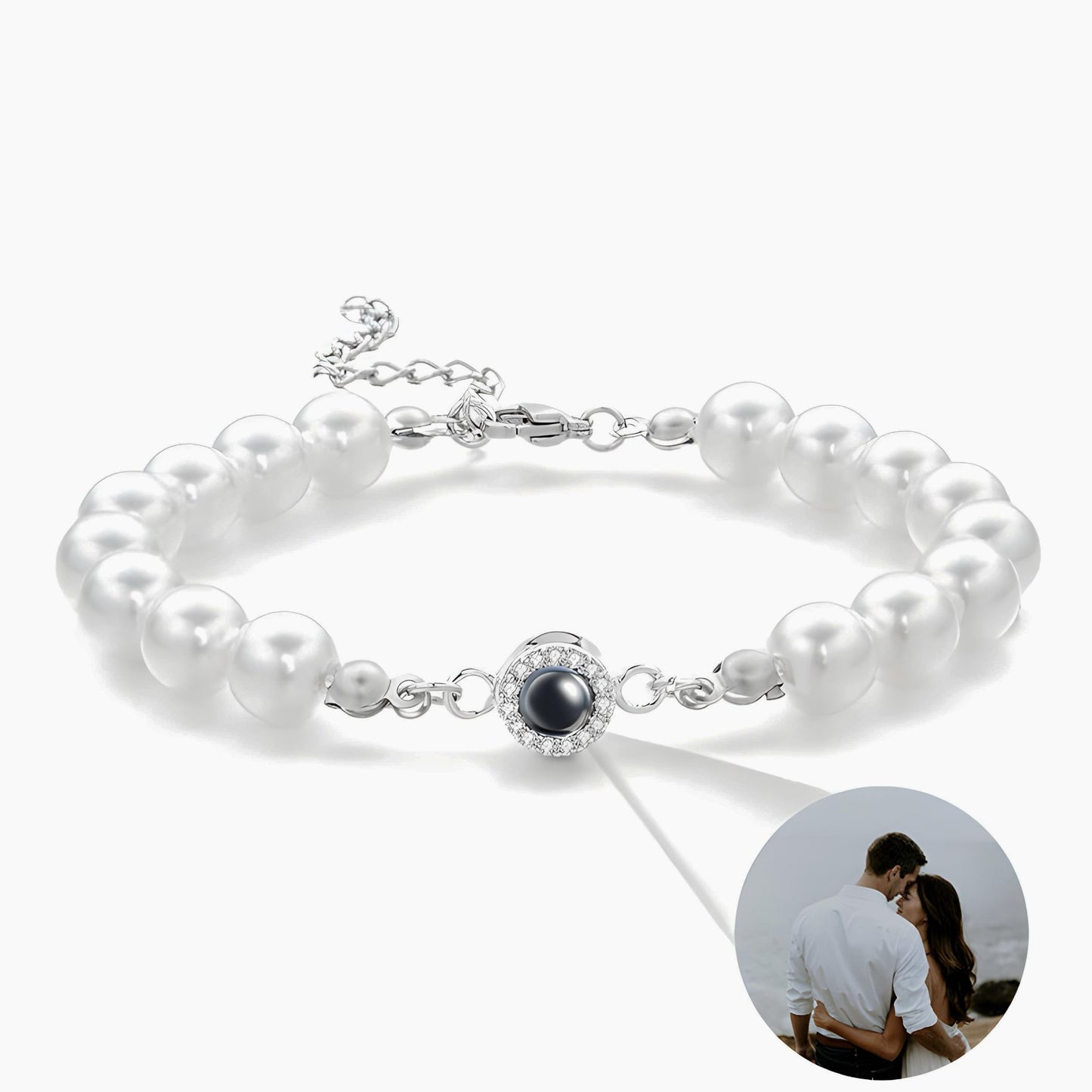 HORUS MOMENTS™ | Bracciale Perle con Microfoto - Argento