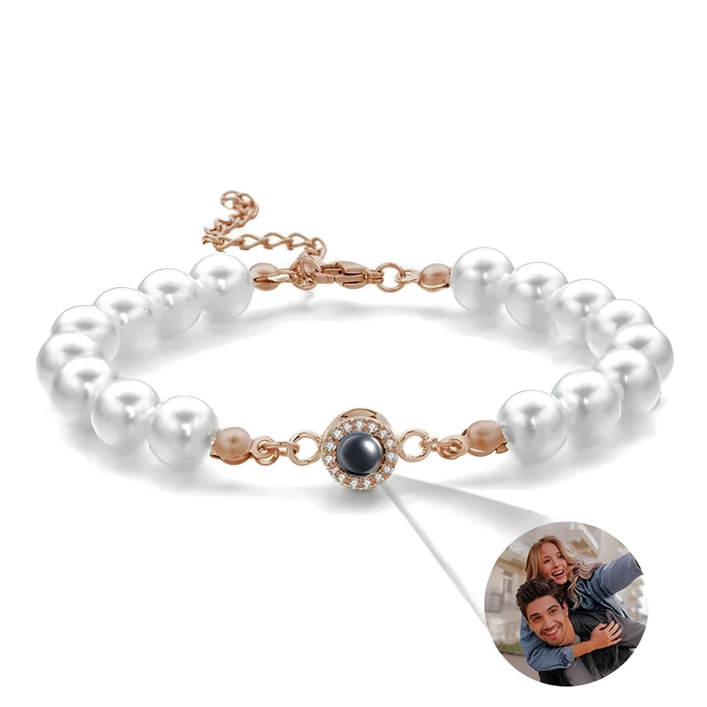 HORUS MOMENTS™ | Bracciale Perle con Microfoto - Oro rosa