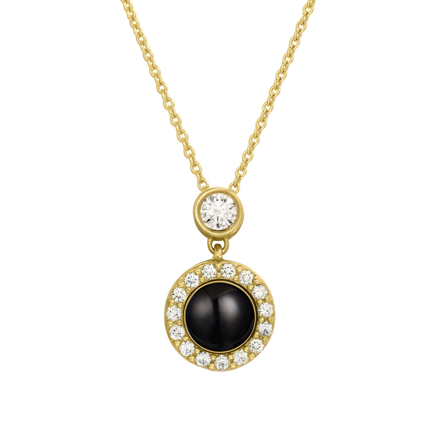 HORUS ORSO ROSA ETERNA™ | Collana occhio zirconato con Microfoto - Rosso / Oro 18K