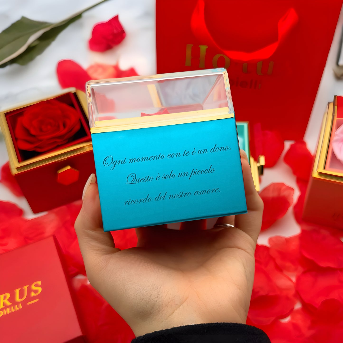 BOX ROSA ETERNA™ | Collana doppio cuore