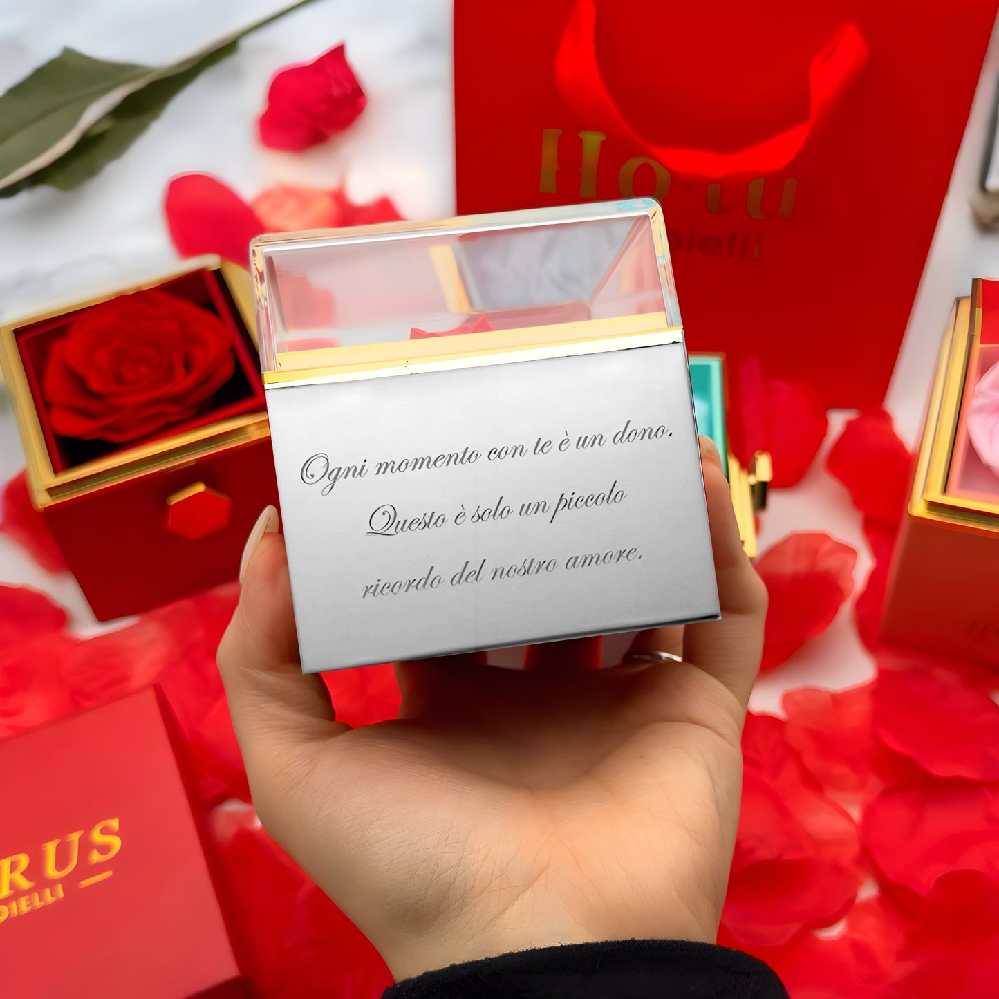 BOX ROSA ETERNA™ | Collana doppio cuore