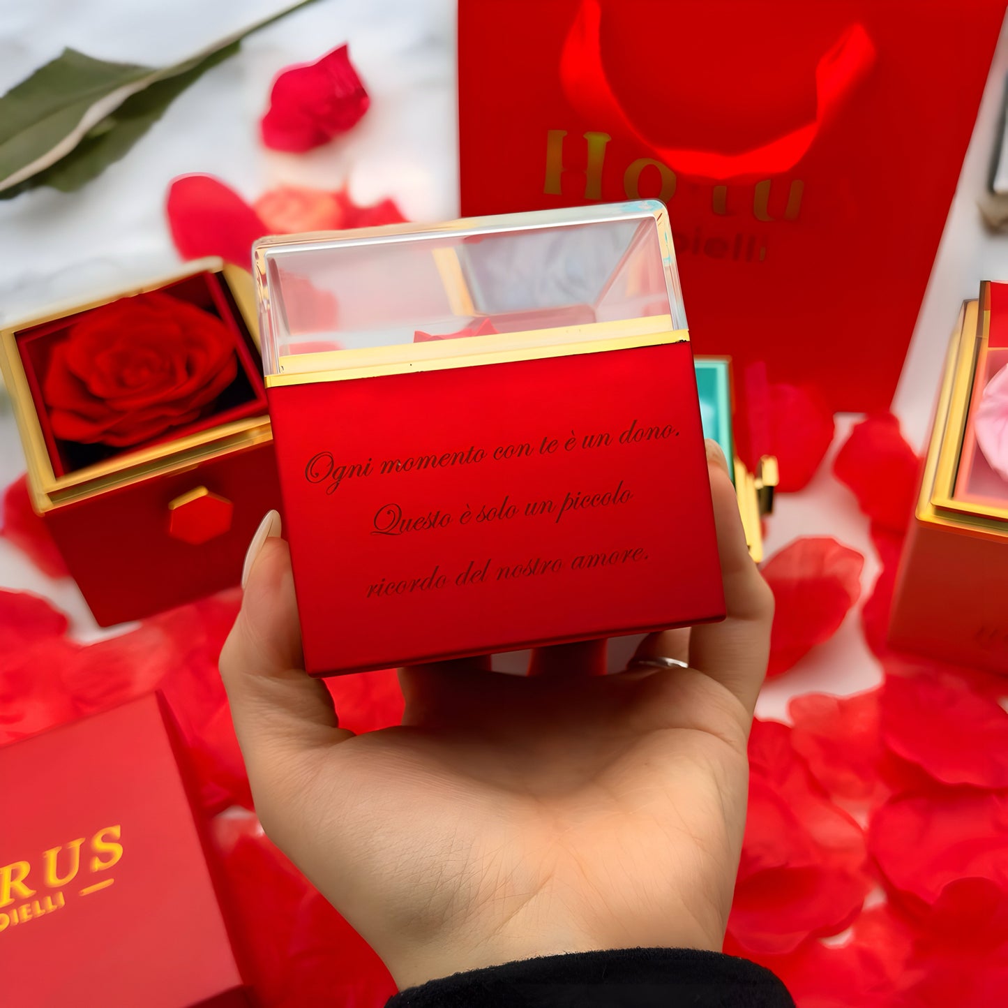 BOX ROSA ETERNA™ | Collana doppio cuore