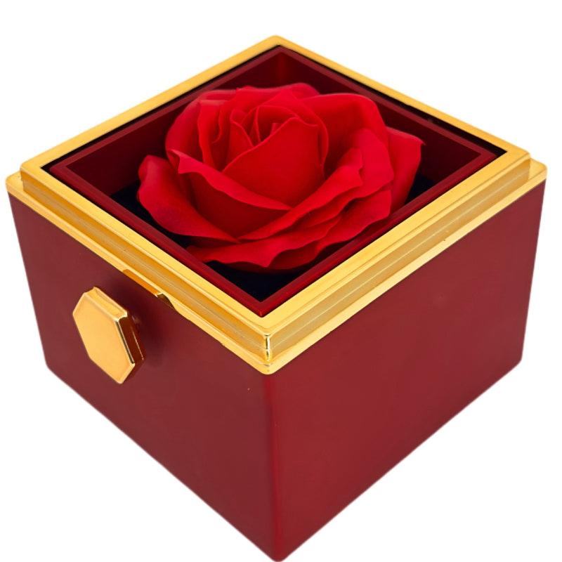 HORUS COFANETTO ROSA™ | Set bracciali incisi per coppie - Rosso / Argento 925