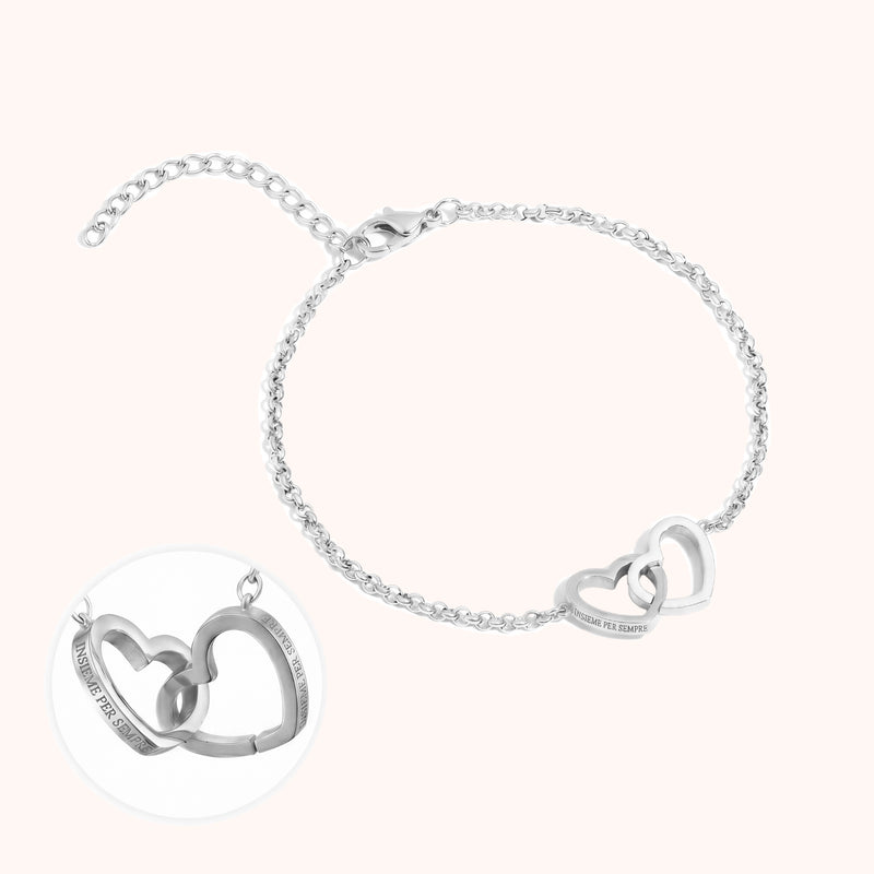 Bracciale cuori intrecciati