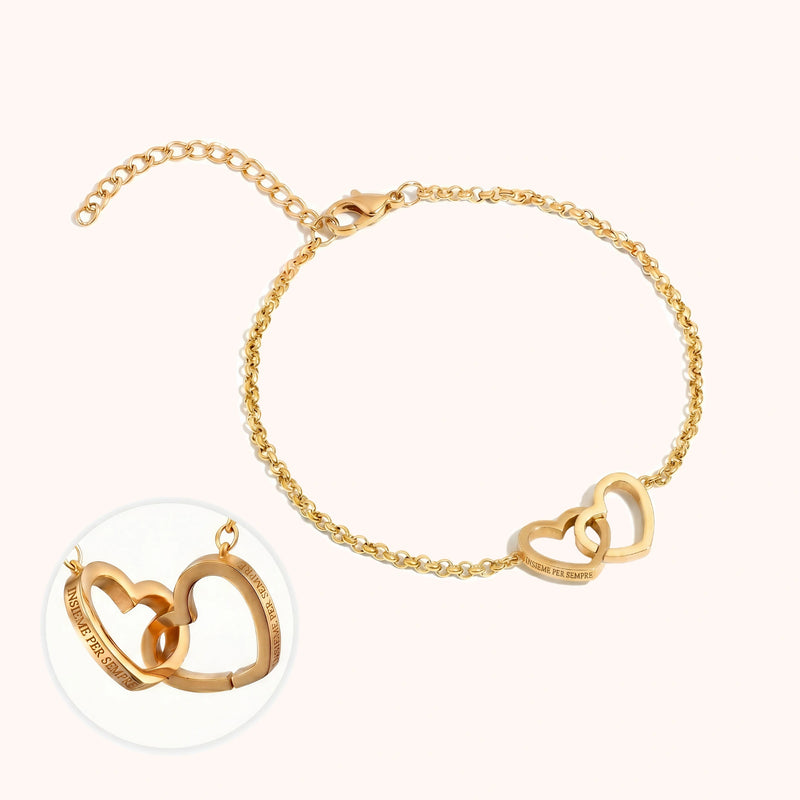 Bracciale cuori intrecciati