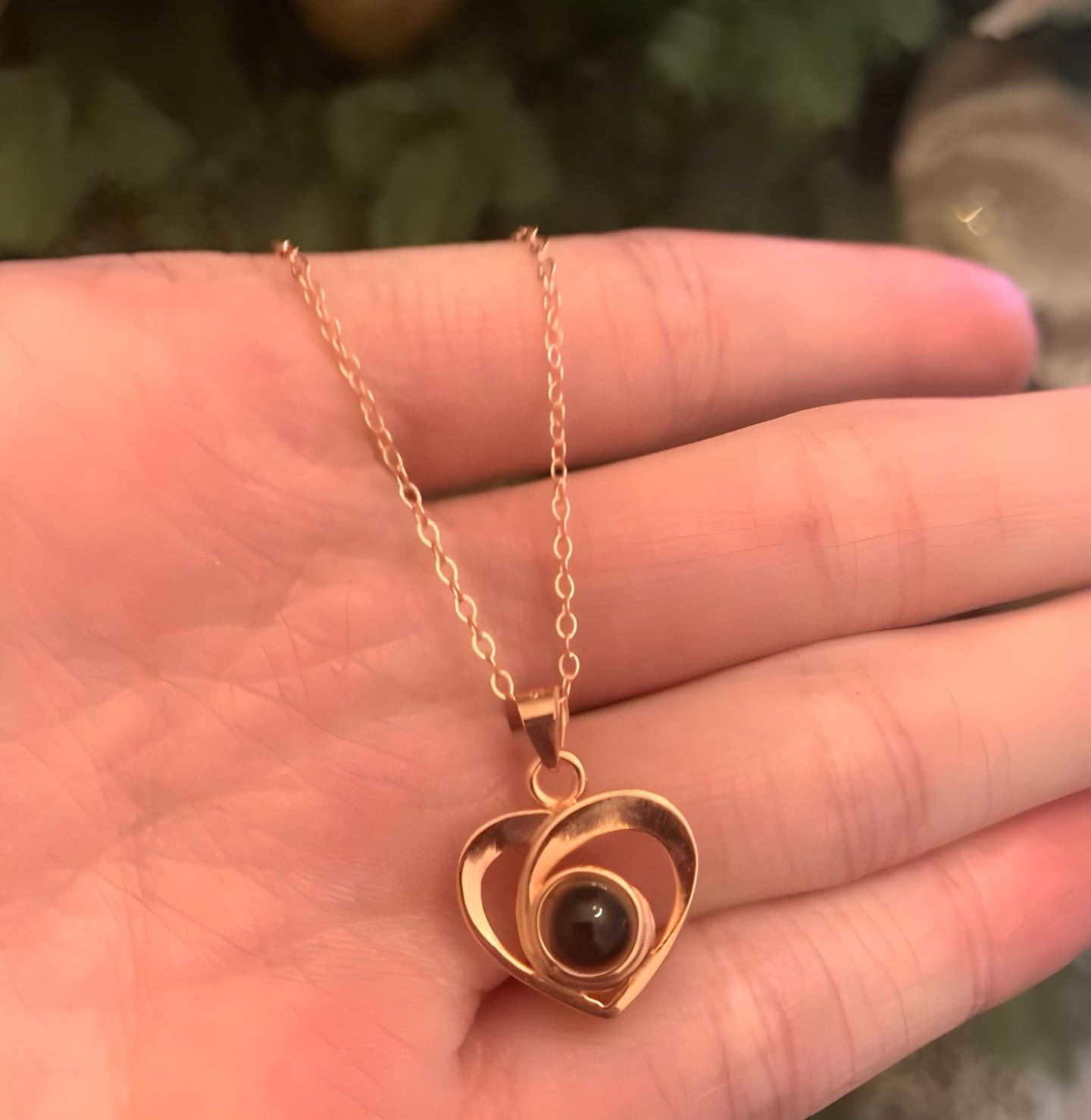 HORUS MOMENTS™ | Collana Cuore con Microfoto - Argento