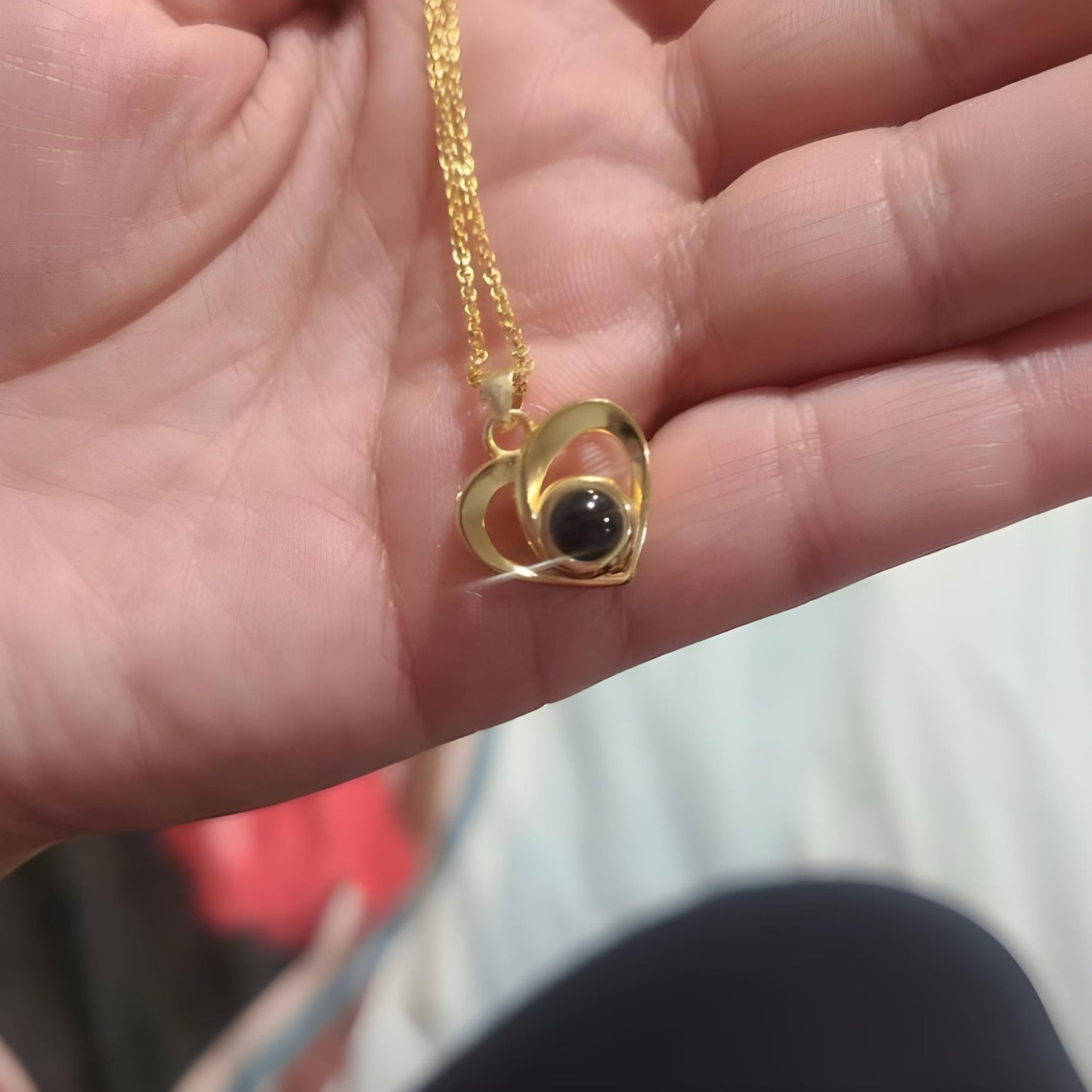 HORUS MOMENTS™ | Collana Cuore con Microfoto - Argento