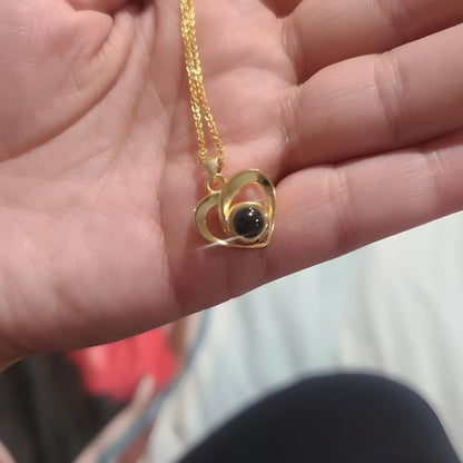 HORUS MOMENTS™ | Collana Cuore con Microfoto - Argento