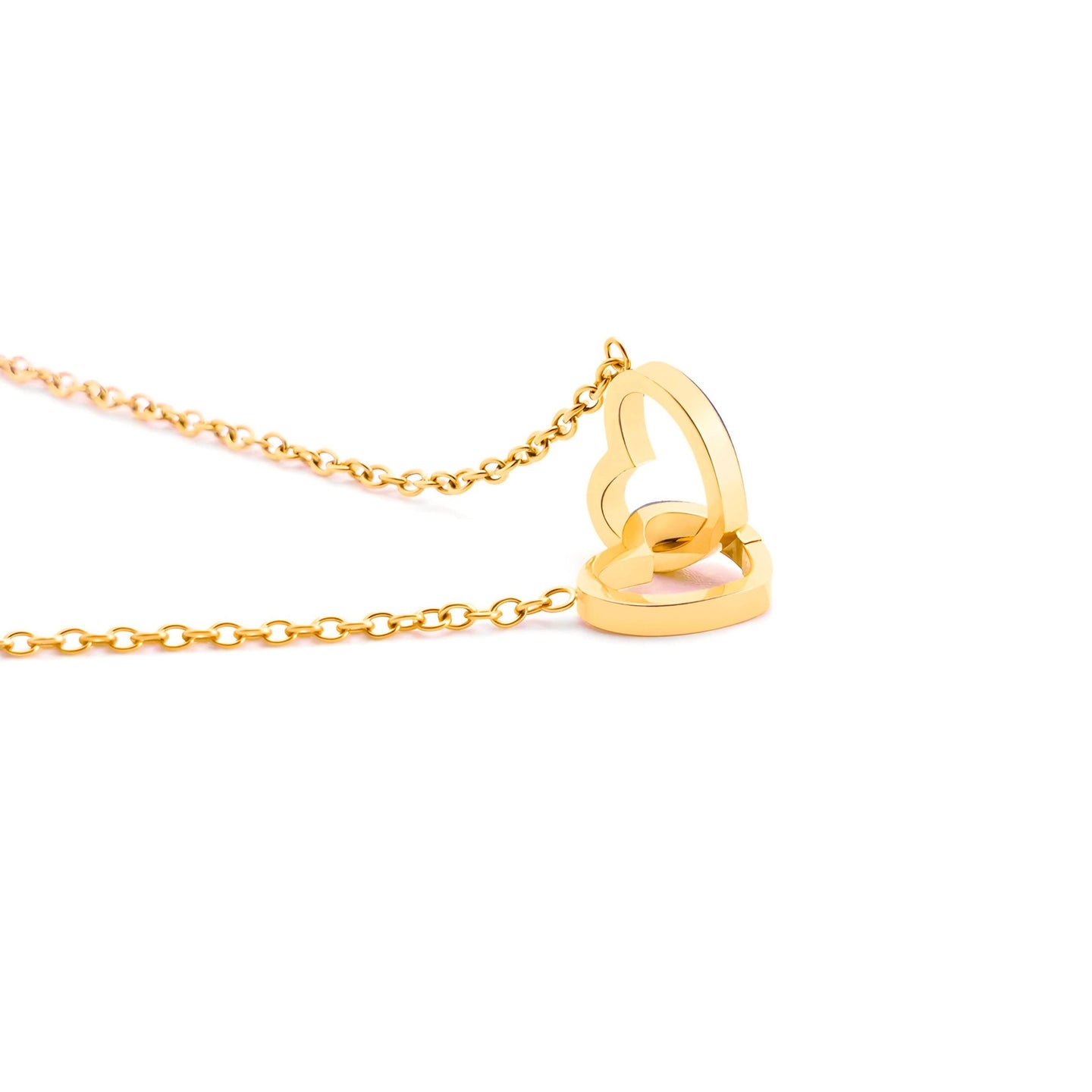 HORUS COFANETTO ROSA™ | Collana doppio cuore - Rosso / Oro 18K