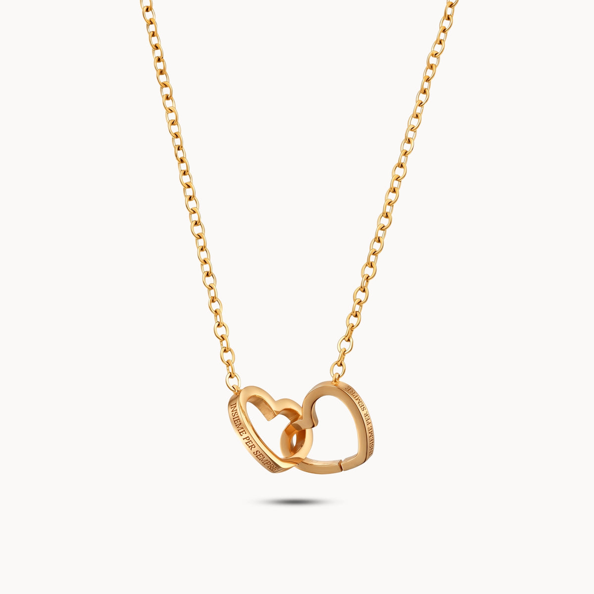 Collana cuori intrecciati (Oro)