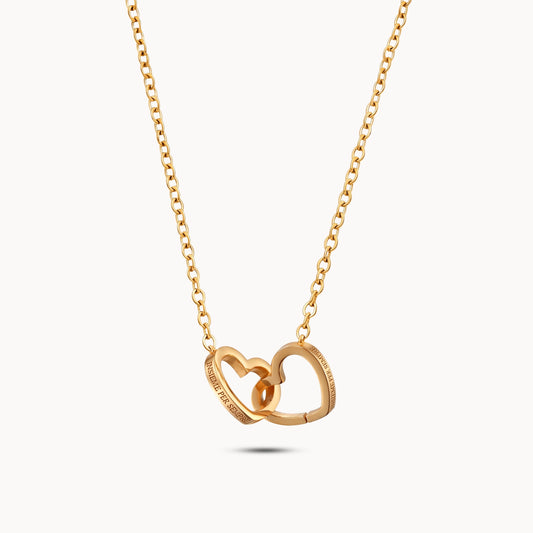 Collana cuori intrecciati (Oro)