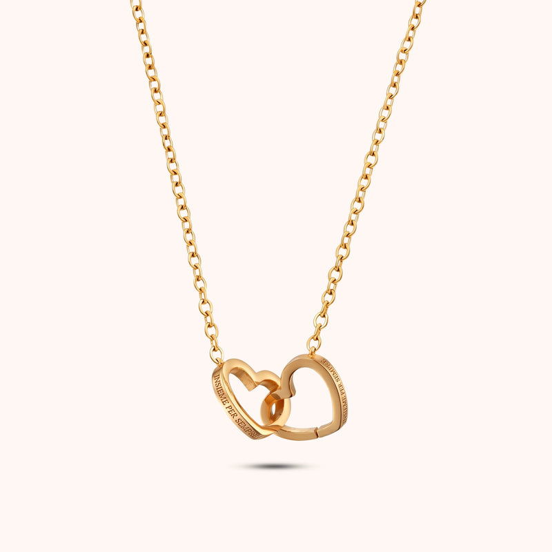 Collana cuori intrecciati