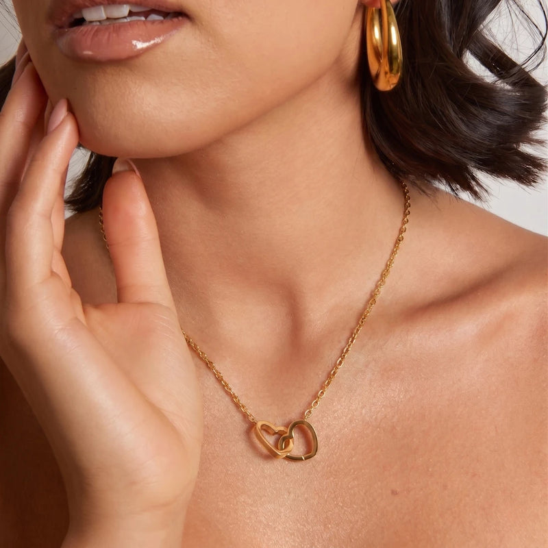 Collana cuori intrecciati