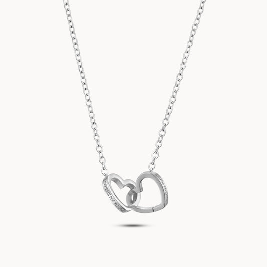 Collana cuori intrecciati (Argento)
