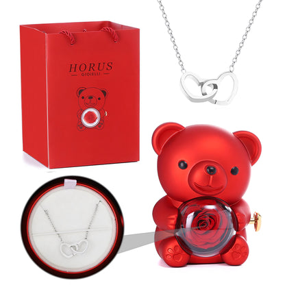 BOX ORSO ETERNO™ | Collana doppio cuore