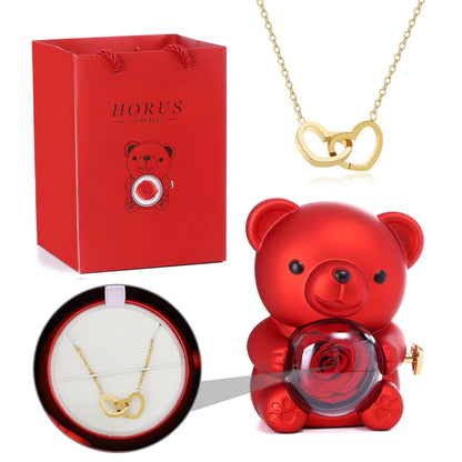 BOX ORSO ETERNO™ | Collana doppio cuore