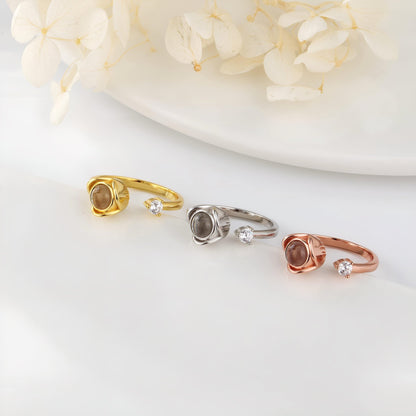 HORUS MOMENTS™ | Anello Riflesso con Microfoto - Argento