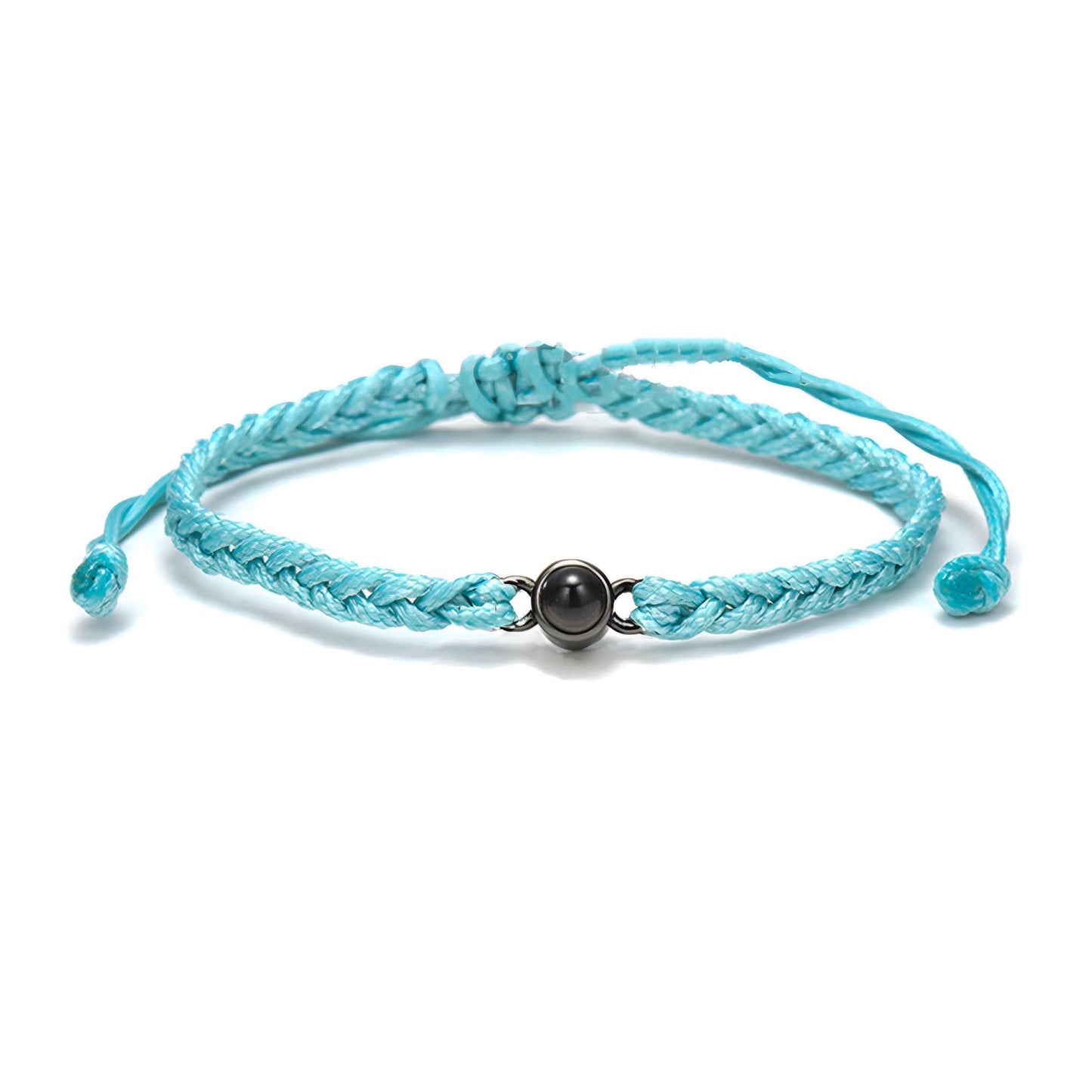 HORUS MOMENTS™ | Bracciale Corda con Microfoto - Azzurra / Nero