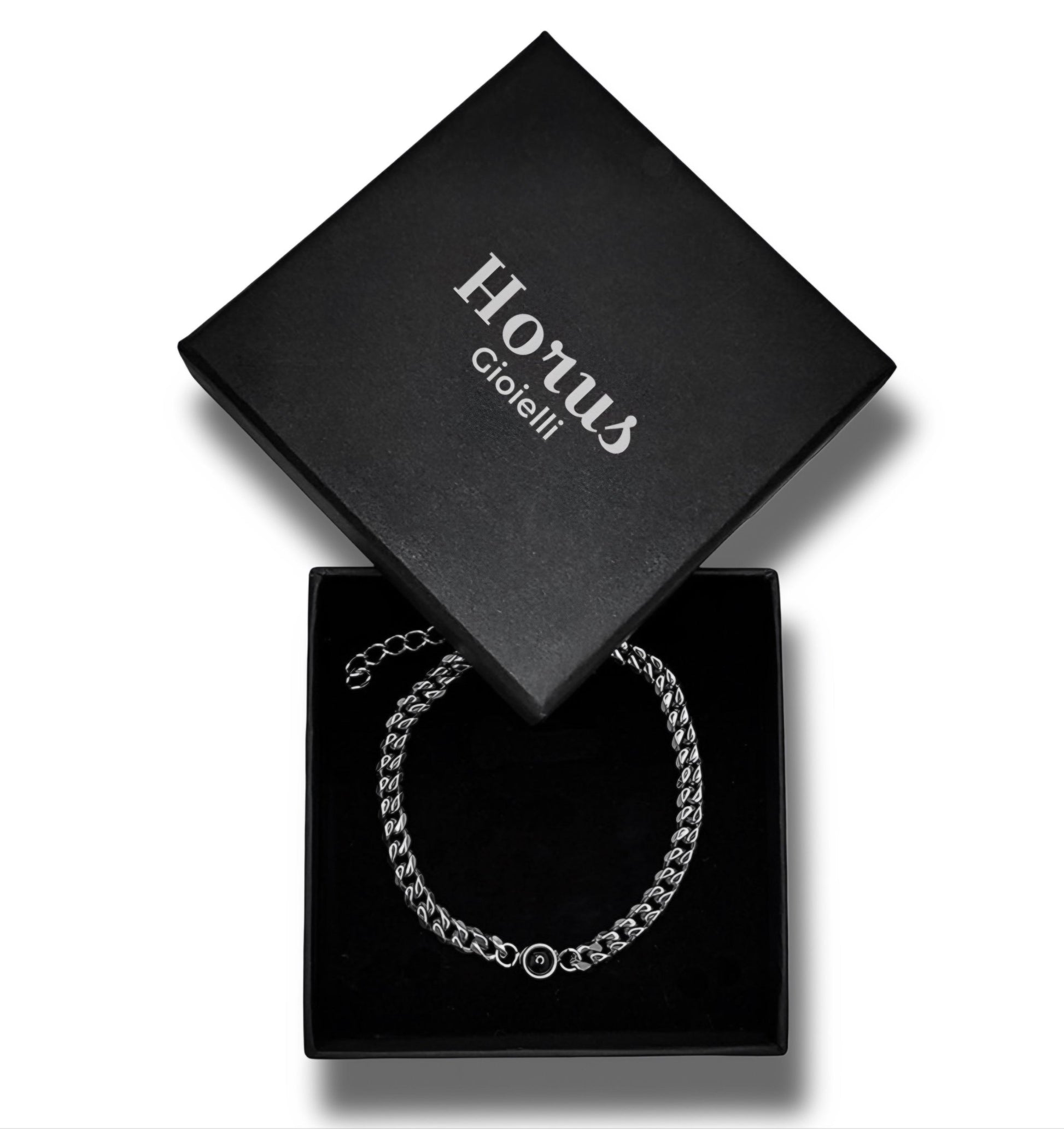 HORUS MOMENTS™ | Bracciale Cubano con Microfoto -