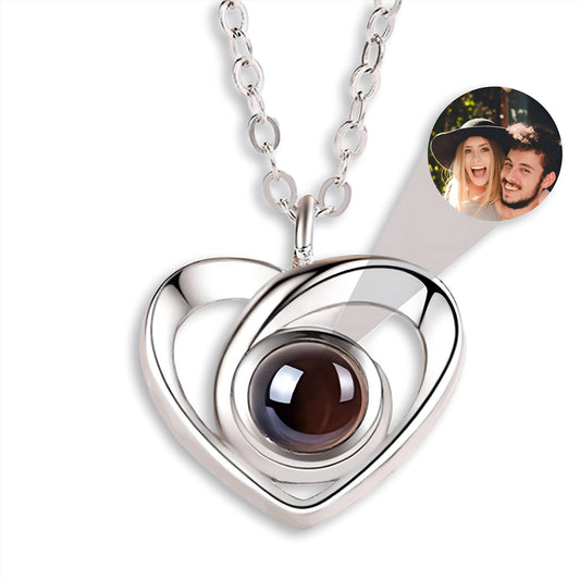 HORUS MOMENTS™ | Collana Cuore con Microfoto - Argento